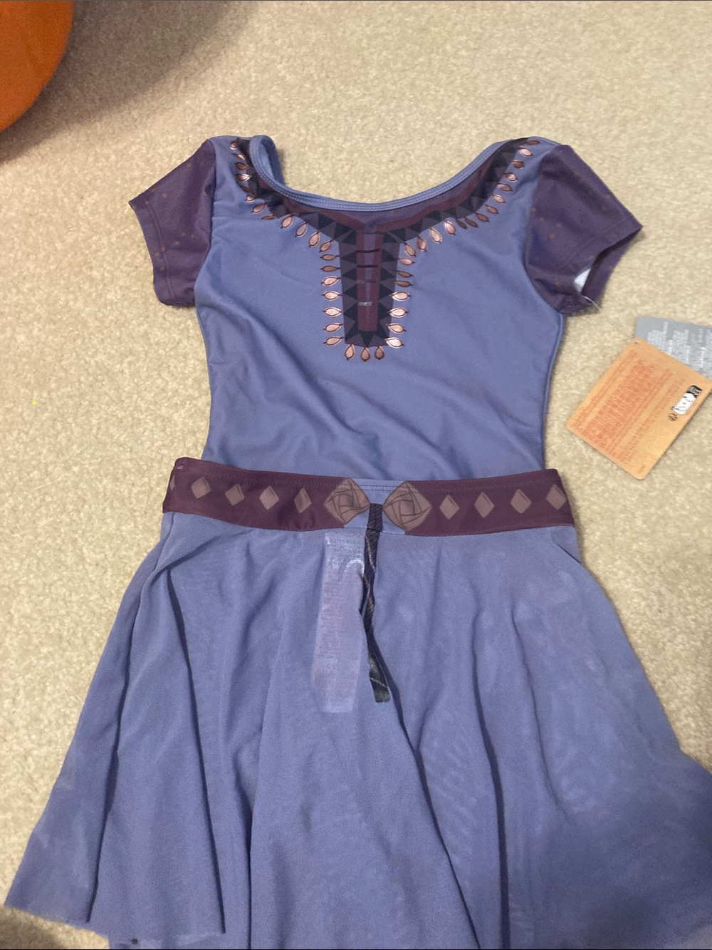 Disney Wish Girls' Lavender and Deep Purple One-Piece Swim Dress